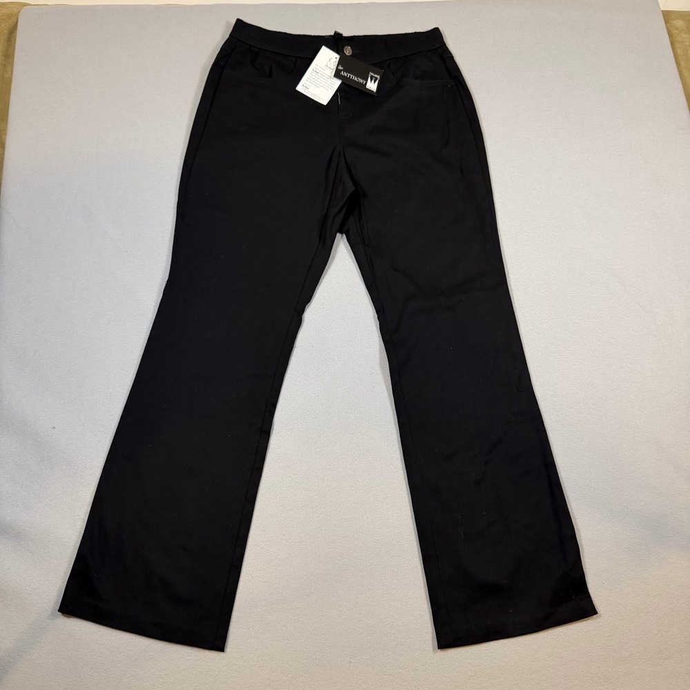 Antthony Design Studio Black Bootcut Stretch Pants Size 14 NWT Style 1068